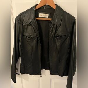 Jones New York Black leather jacket